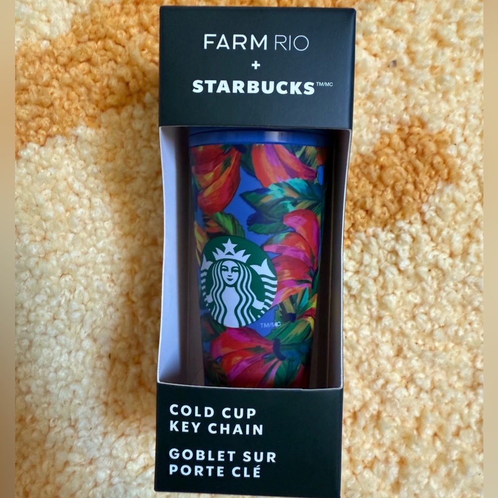 FARM Rio x Starbucks Tropical Banana Mix Cold Cup Keychain / bag charm